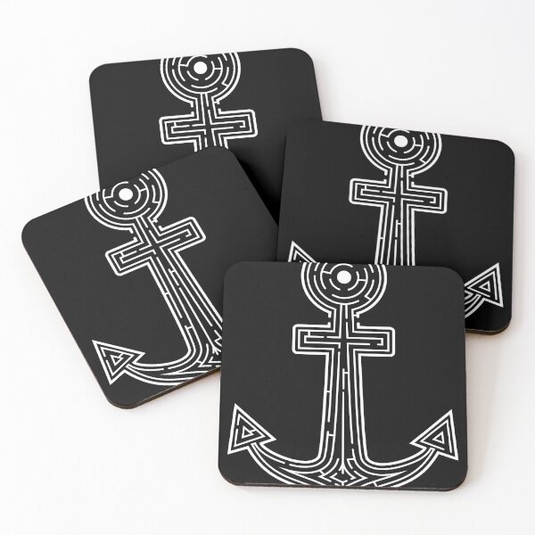 Item preview, Labyrint Anchor Black and White Design  designed and sold by TinoThreads.