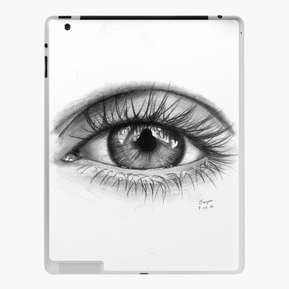square view of graphite pencils on drawing of eye 11178668 Stock Photo at  Vecteezy