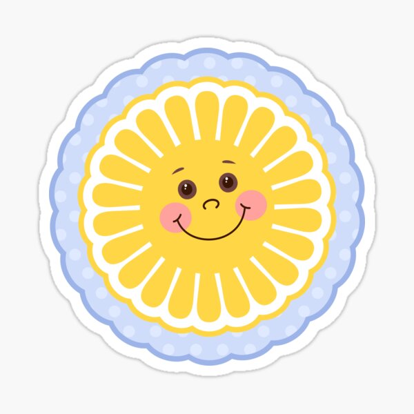 Cute Little Baby Sun Illustration Sticker
