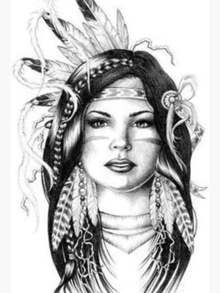 Native American Princess T Shirt Art Board Print For Sale By Rasslintees Redbubble
