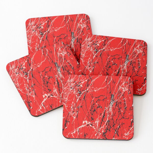 Item preview, Red and Black Marble Original Abstract Art designed and sold by BCSLight.