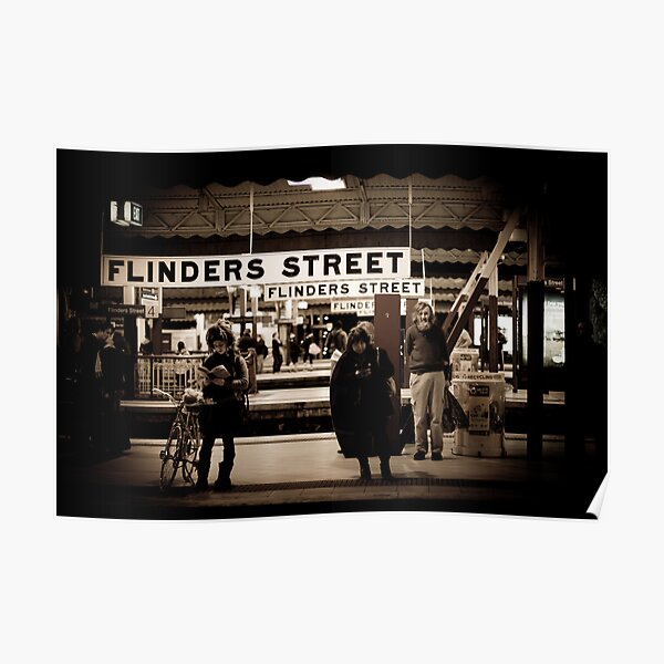Flinders St Platform 3 Poster