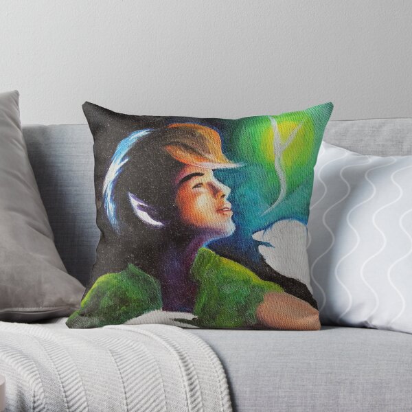 Disney Peter Pan Tinkerbell Fee Lutin Poussiere Citation Coussin Housse Maison Cadeaux