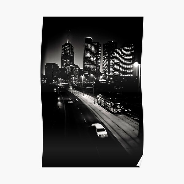 Melbourne after dark Poster