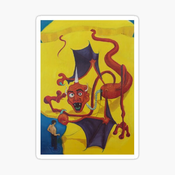 Red Dragon Kite Sticker