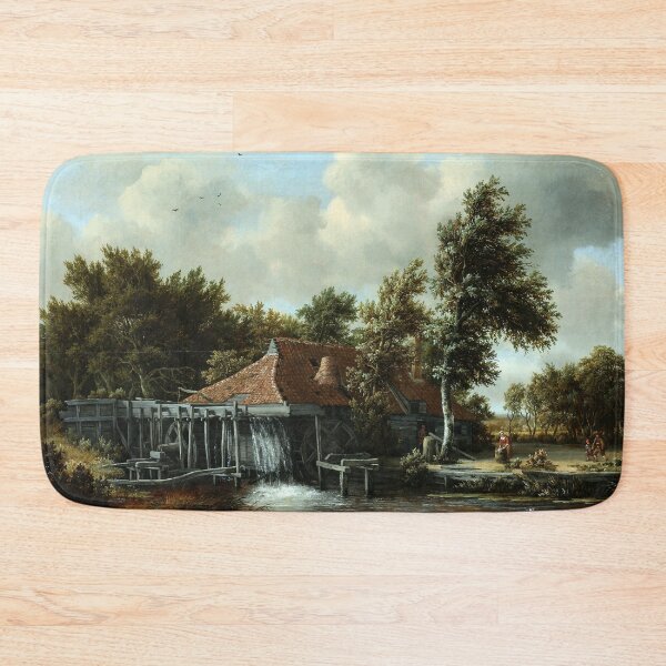 Item preview, A Watermill by Meindert Hobbema (1664) designed and sold by allhistory.