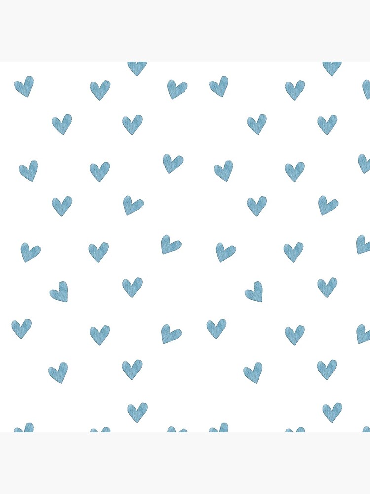 Thumbnail 4 of 4, Pillow, Blue Hearts Sketches designed and sold by paytonstach.