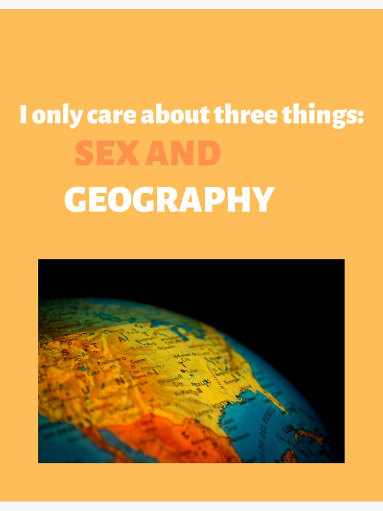 Sex And Geography Sticker For Sale By Andrefdsantos Redbubble