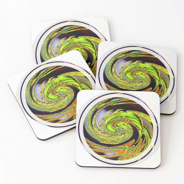 Item preview, Green Orange Circle Modern Art designed and sold by Aquila Light Pictures.