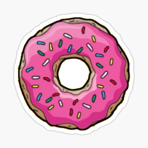 Pink Sprinkled Donut Sticker