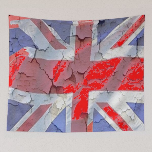 Item preview, SHABBY CHIC BRITISH FLAG OLD PEELING WALL ART designed and sold by sharlesart.