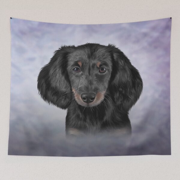 Item preview, Drawing Dog breed long haired dachshund designed and sold by bonidog.