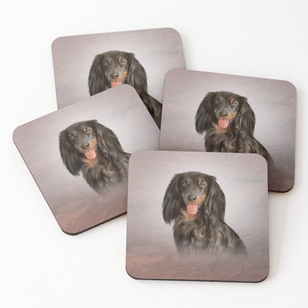 Item preview, Drawing Dog breed long haired dachshund designed and sold by bonidog.