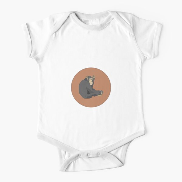 Chimpanzee Short Sleeve Baby One-Piece