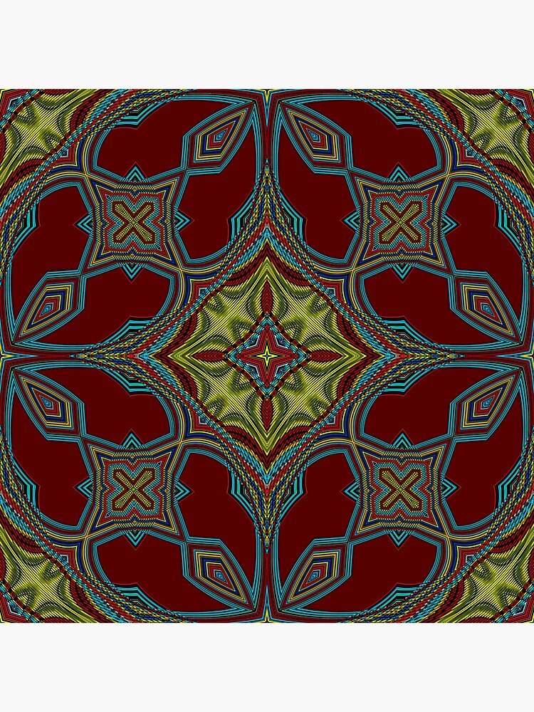 Thumbnail 3 of 3, Sticker, Embroidery Tribal designed and sold by Vk91.
