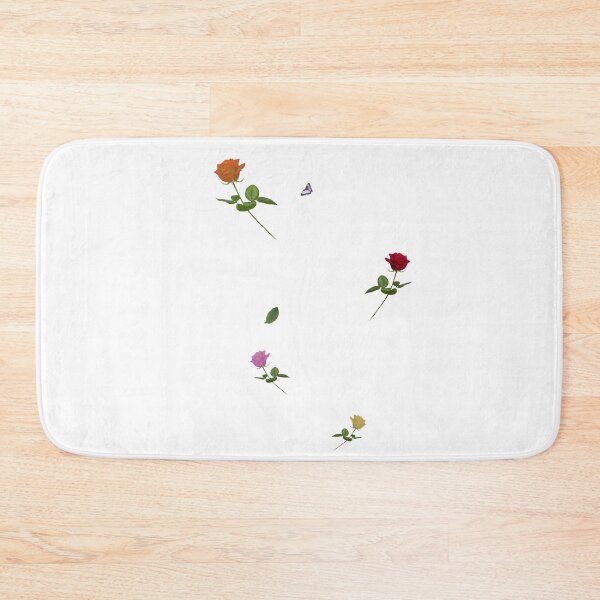 Item preview, Four Roses and a Butterfly. White background designed and sold by MindTravel.