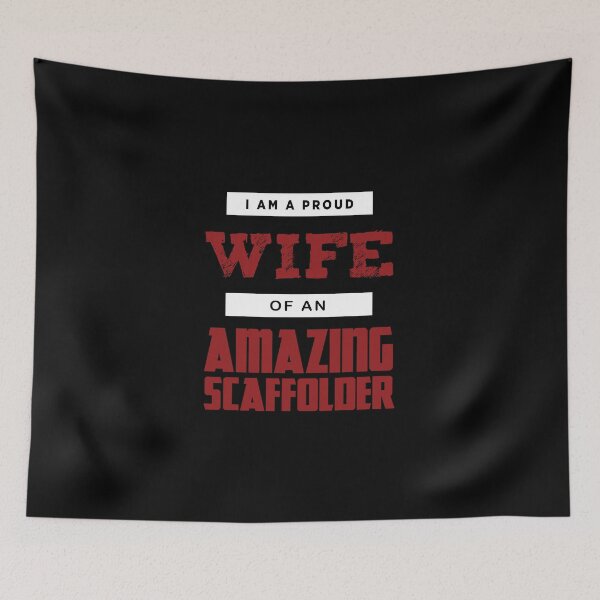 Item preview, PROUD WIFE AMAZING SCAFFOLDER/BLACK designed and sold by ScaffoldMob.