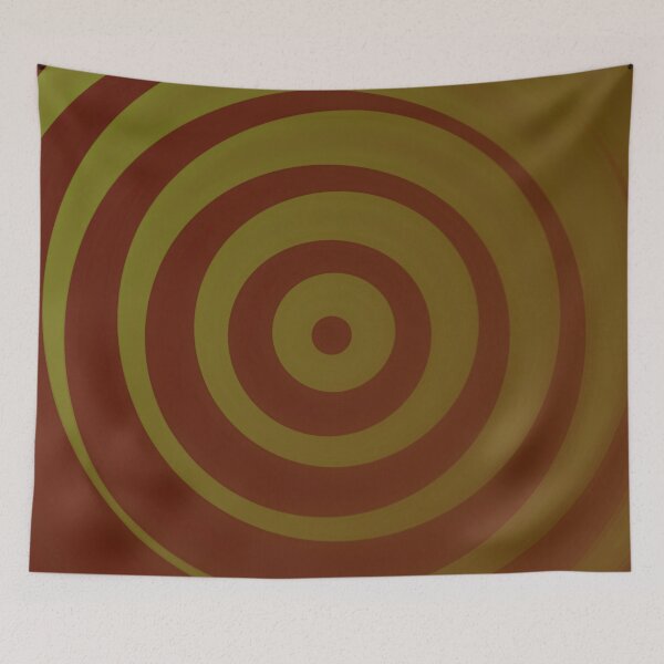 Item preview, Crimson and gold abstract circles designed and sold by VWDigitalPaint.