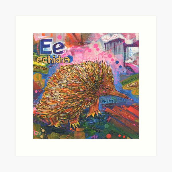 E Is for Echidna - 2019 Art Print