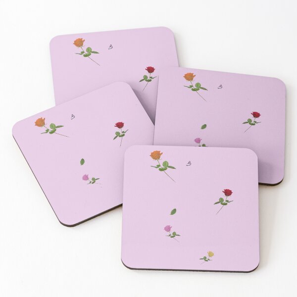Item preview, Four Roses and a Butterfly. Pink background designed and sold by MindTravel.