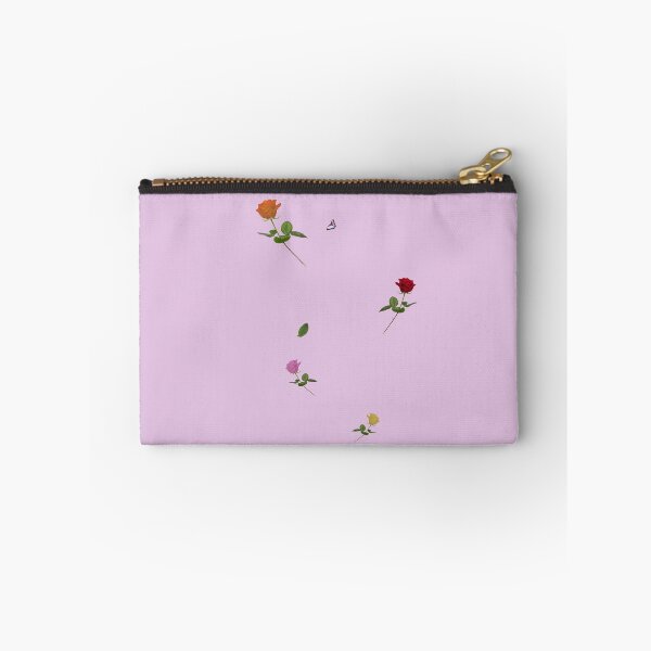 Item preview, Four Roses and a Butterfly. Pink background designed and sold by MindTravel.