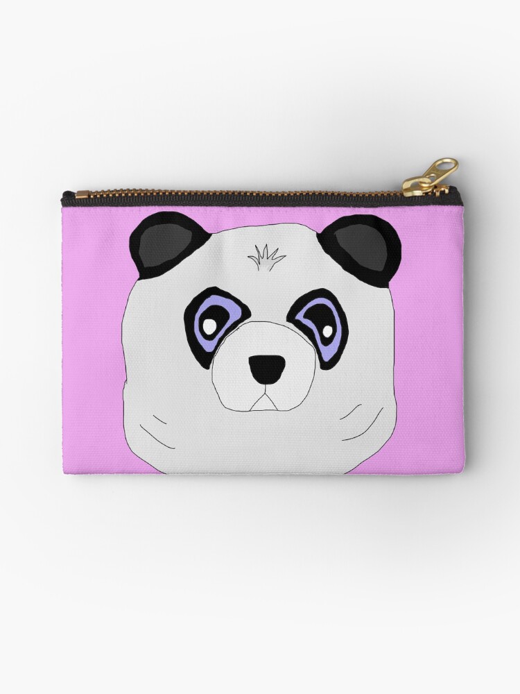Panda Bears Canvas Zip Pouch Pencil Case Multi Purpose Makeup Bag