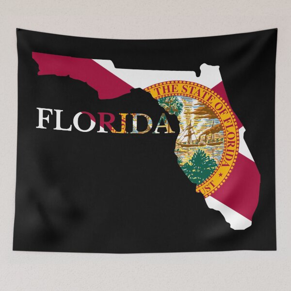 Item preview, Florida Map flag designed and sold by marosharaf.