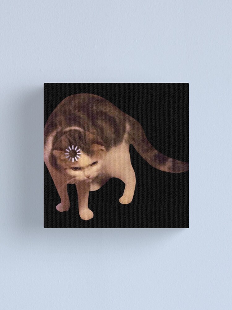 Cat loading icon meme Canvas Print for Sale by Goath