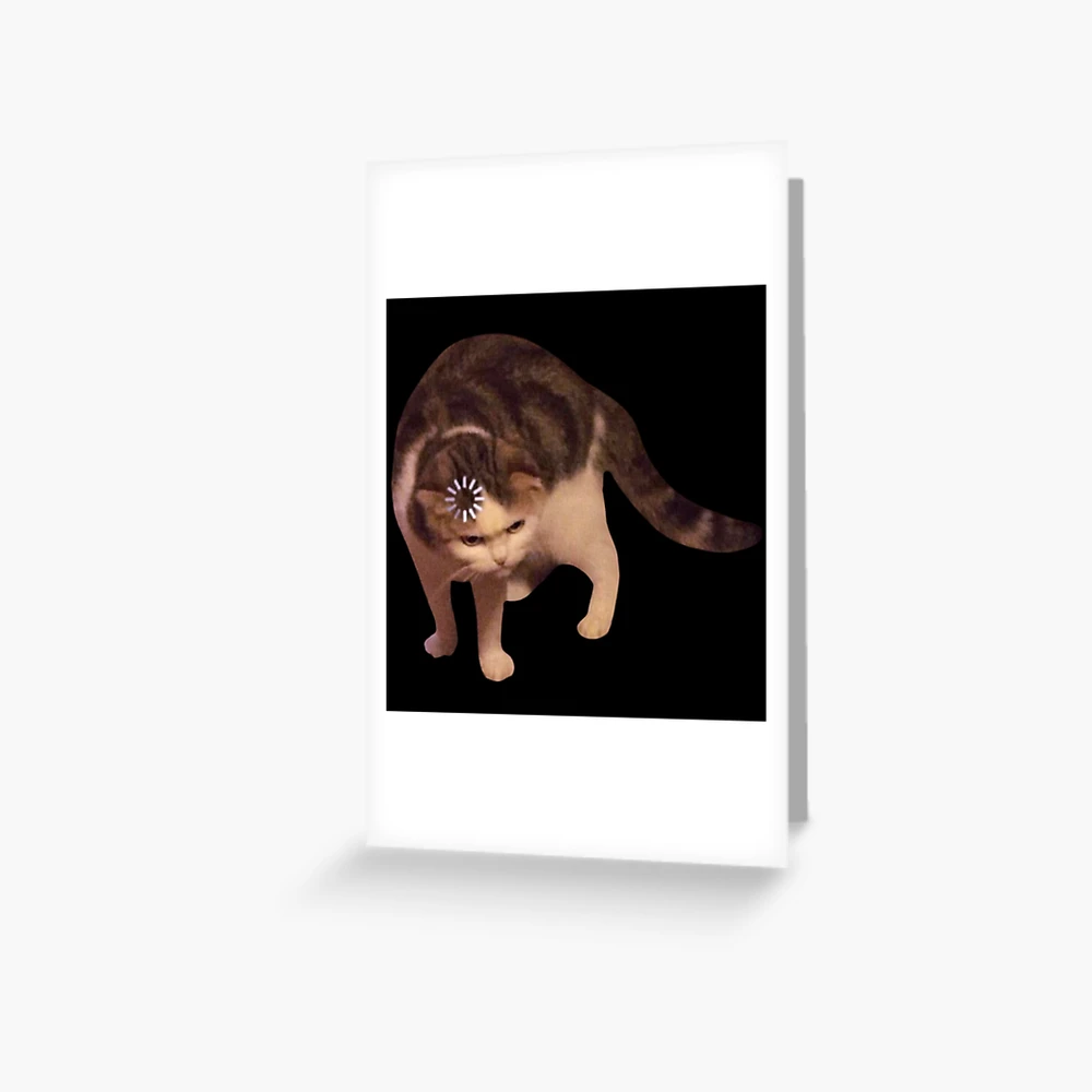 Cat loading icon meme Postcard for Sale by Goath