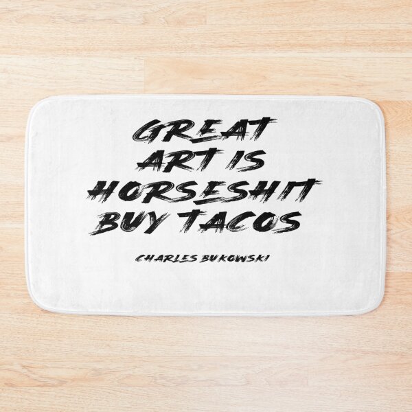 Item preview, Great art is horse shit - Bukowski print designed and sold by Skippingbird.