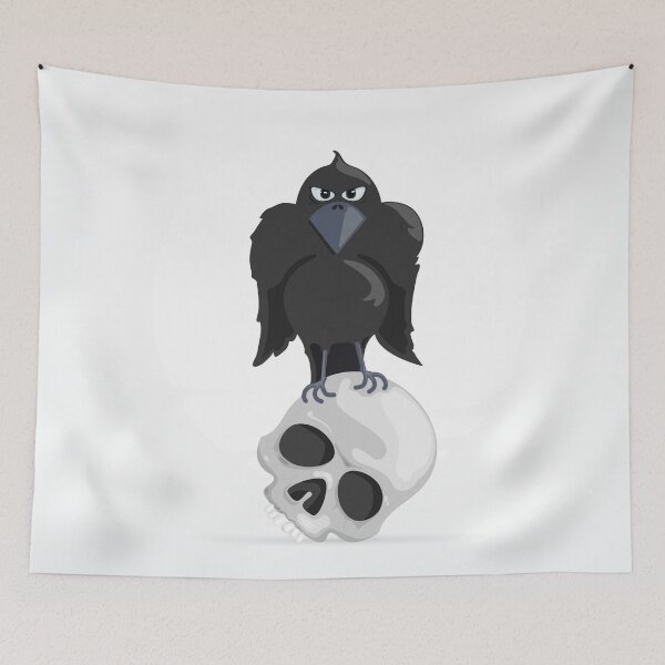 Item preview, Raven Sitting on a Human Skull designed and sold by Emir Simsek.
