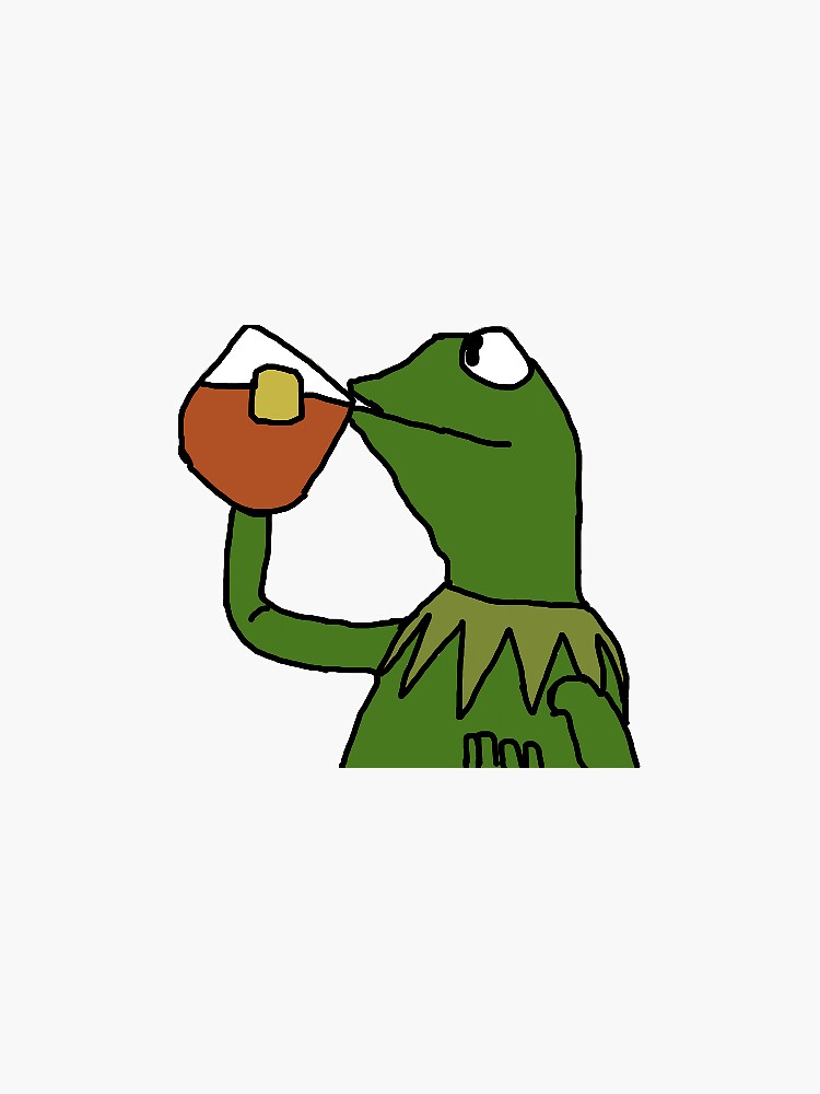 Kermit Sipping Tea Sticker For Sale By Maddieryy Redbubble