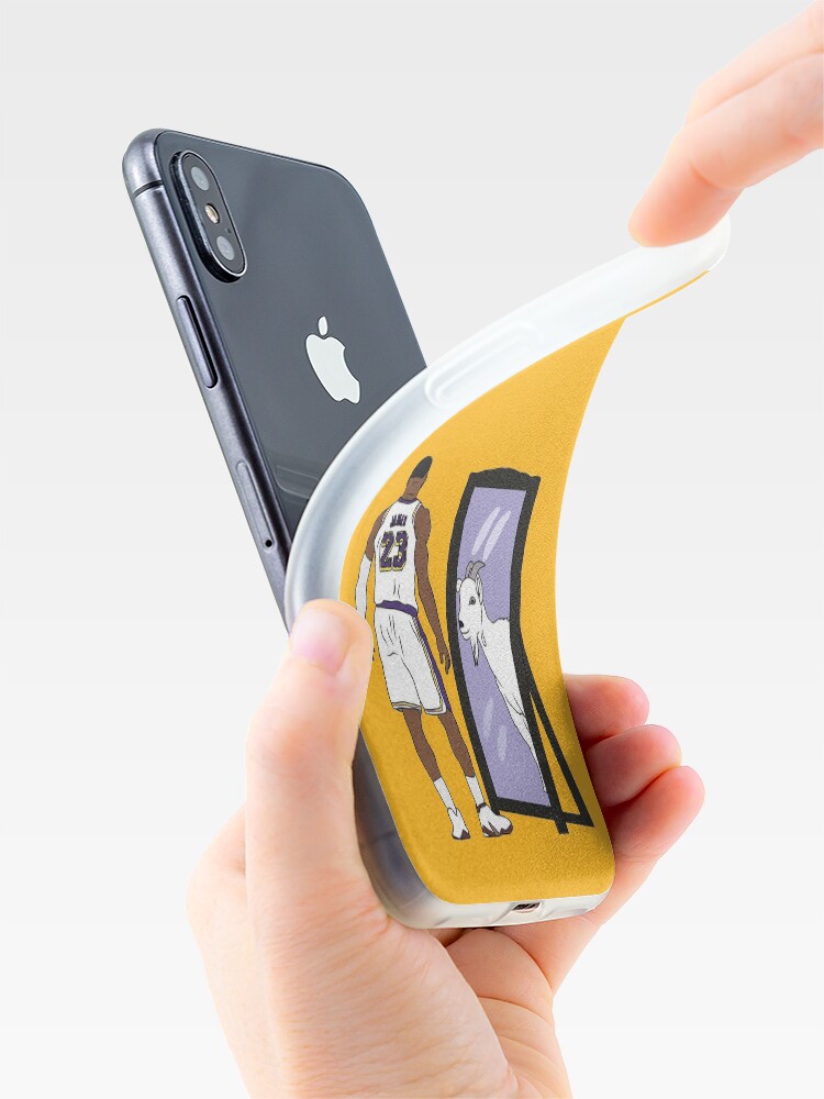Alternate view of LeBron James Mirror GOAT (Lakers) iPhone Case & Cover