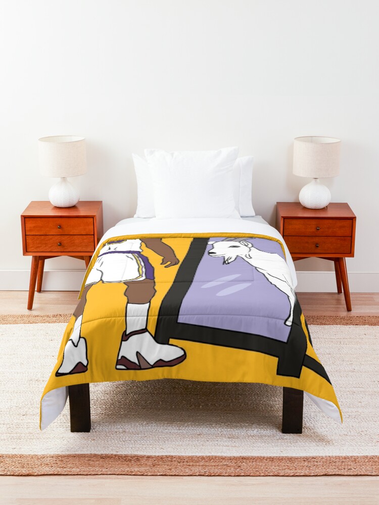 Alternate view of LeBron James Mirror GOAT (Lakers) Comforter