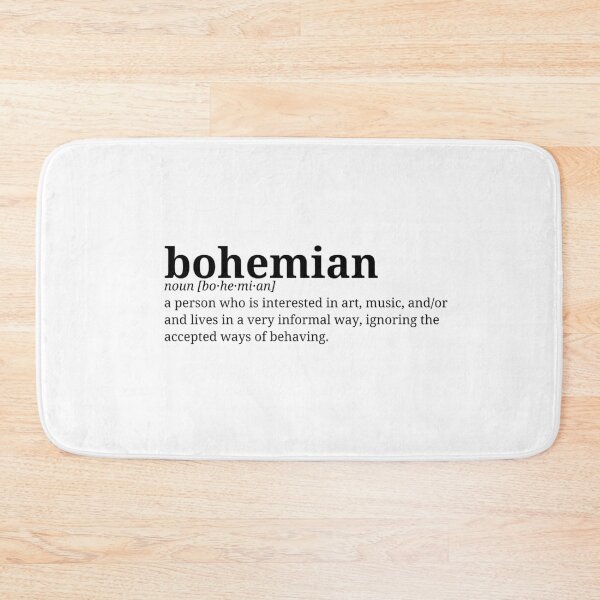 Item preview, Bohemian. Dictionary Minismalist Definition | Left Text Art designed and sold by pamelawille.