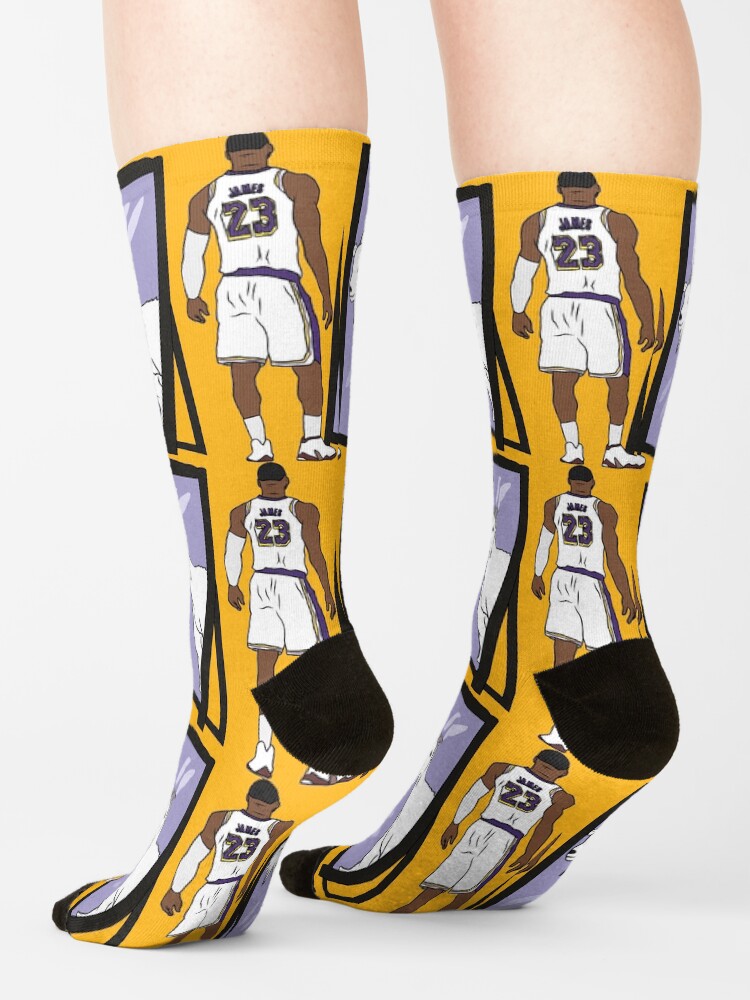 Alternate view of LeBron James Mirror GOAT (Lakers) Socks