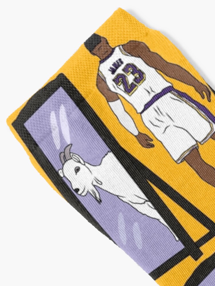 Alternate view of LeBron James Mirror GOAT (Lakers) Socks