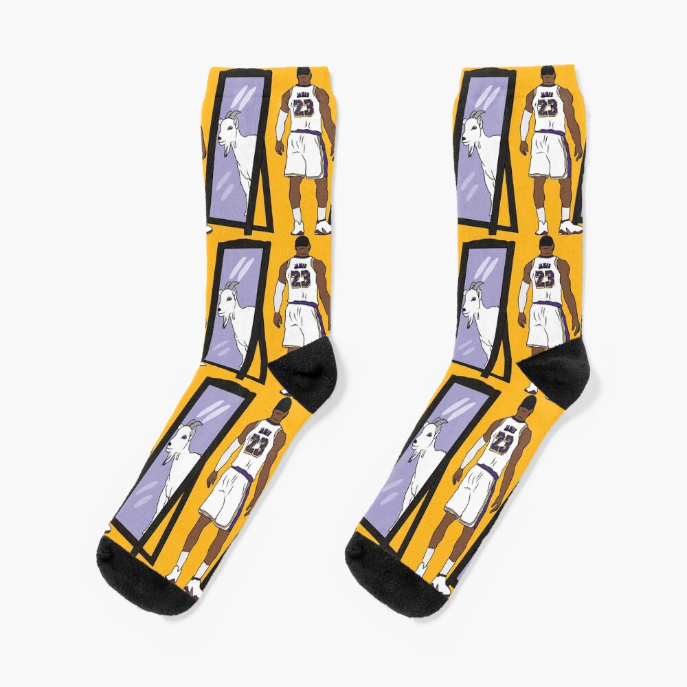 LeBron James Mirror GOAT (Lakers) Socks