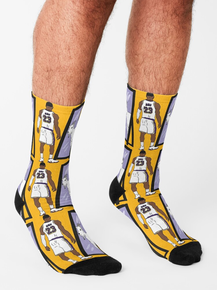 Alternate view of LeBron James Mirror GOAT (Lakers) Socks