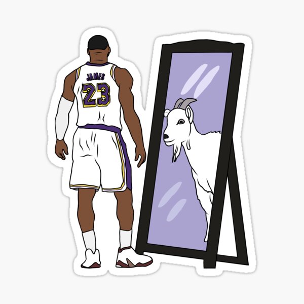 LeBron James Mirror GOAT (Lakers) Sticker