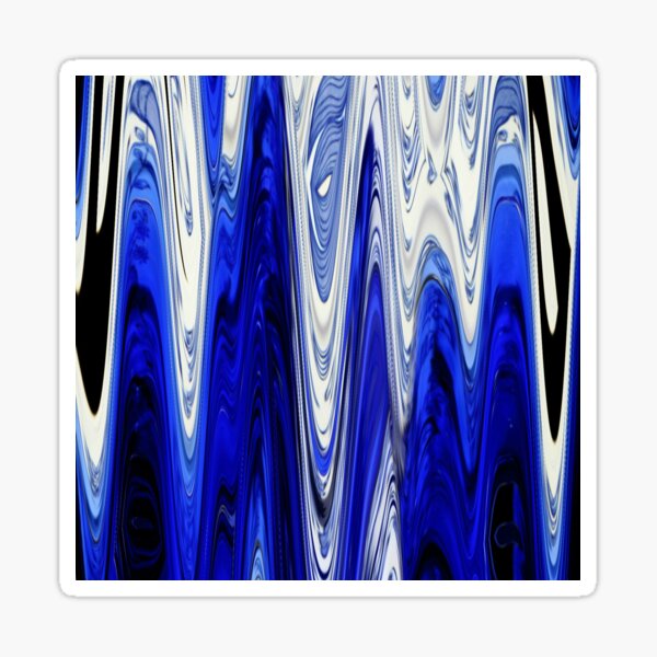 Zigzag Cobalt Blue Sticker