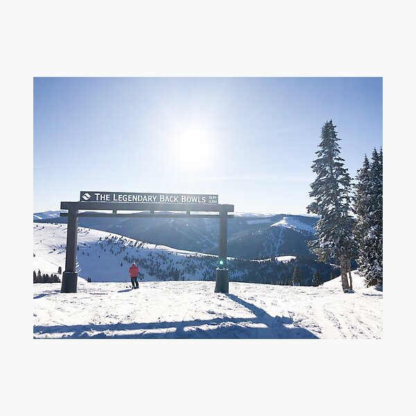 Vail's Legendary Back Bowls Sign Photographic Print