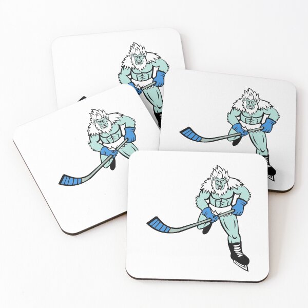 Item preview, Abominable Snowman Ice Hockey Player Mascot designed and sold by patrimonio.