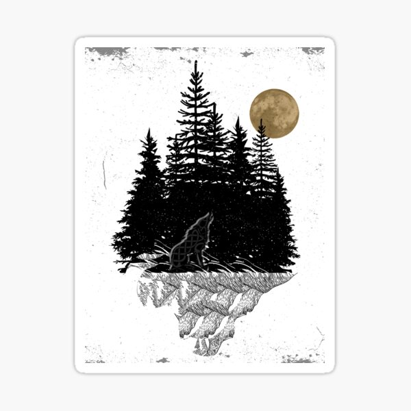 Howling at the Moon Sticker