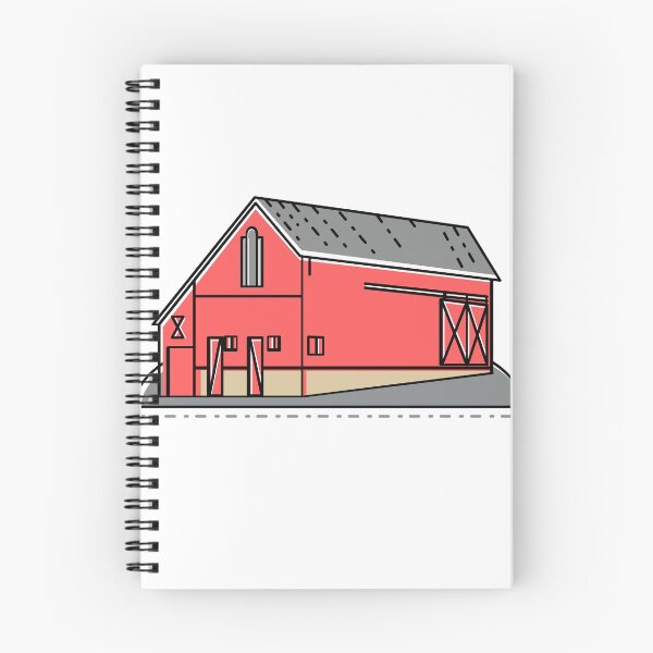 Item preview, Red Farmhouse Barn Mono Line designed and sold by patrimonio.