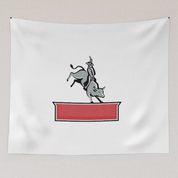 Item preview, Rodeo Cowboy Bull Rider Text Banner Retro designed and sold by patrimonio.
