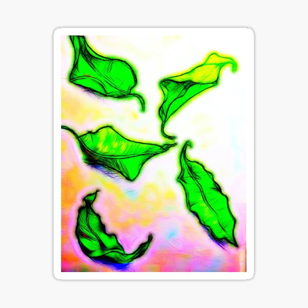 Green Leaves Sticker