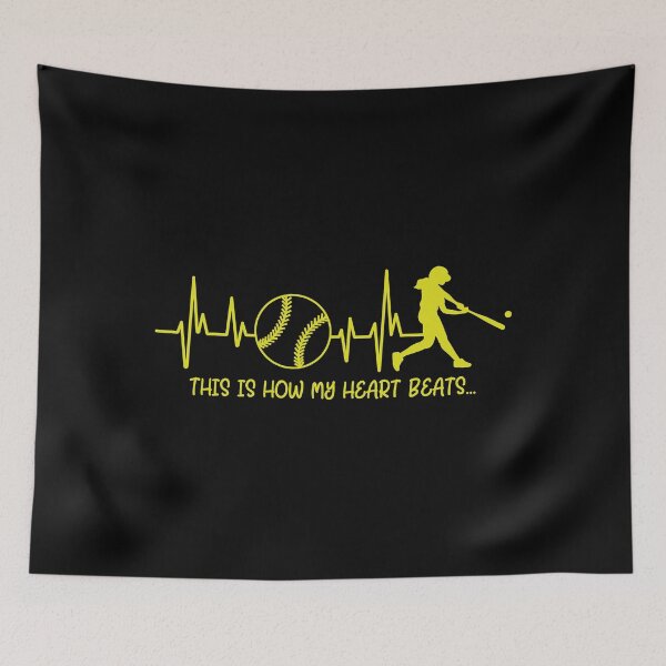 Item preview, This Is How My Heart Beats Funny Fastpitch Softball Hitter designed and sold by nikkidawn74.