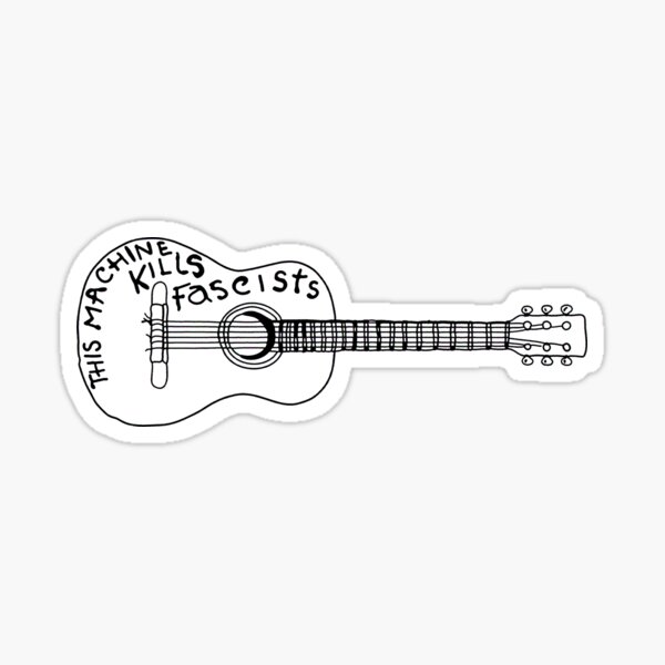 Aperçu de l'œuvre Cette machine tue les fascistes - Woody Guthrie créée et vendue par KulakPosting.