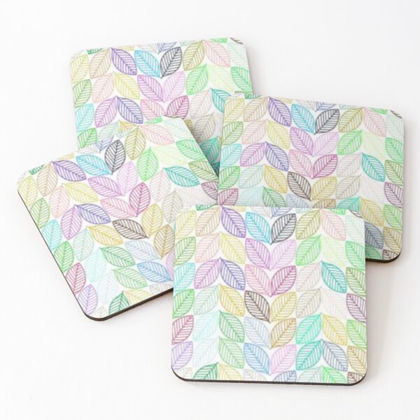 Item preview, Multicolour leaf print design designed and sold by Arshiya-4.